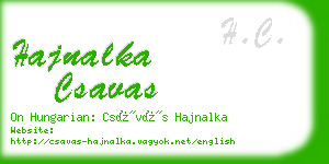 hajnalka csavas business card